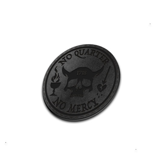 PATCH // No Quarter - American Bison Design Co. - black, blackbeard, Iron, Leather, On, Patch, pirate, Pre made, Premade, quarter
